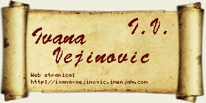 Ivana Vejinović vizit kartica